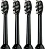 Four black toothbrush heads are arranged in a row against a white background. Produktbild-Vorschau