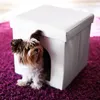 relaxdays 10019046_49 relaxdays Sitzhocker mit Hundebox   Náhľad obrázku produktu 2
