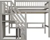 Łóżko z litego drewna Sweiko 90x200, schody z szafką, łóżko Podgląd zdjęcia produktu 8