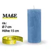 Bougies Rustique Bleu Ciel Ø7cm x 15cm Voir les images du produit 3