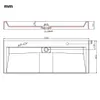 Lavabo in mineralmarmo 120x46x11 cm bianco Anteprima dell’immagine prodotto 8