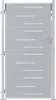 vidaXL Gartentor 85 x 174 cm Edelstahl Silber Abschließbar Produktbild-Vorschau 1