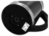 Close-up view of the base and handle of a black electric kettle. Produktbild-Vorschau