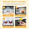 Collage of four images showcasing features of a toy kitchen, with text descriptions. Náhľad obrázku produktu