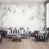 Fototapete - Blätter Grau - 350x250 cm - inklusive kleister Produktbild-Vorschau 2