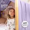 Musselin Hausbett Himmel Kinderzimmer Baumwolle mit Gold Produktbild-Vorschau 2