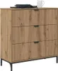vidaXL Artisan dubový příborník 79,5 x 33 x 82 cm Materiál Náhled obrázku produktu 3