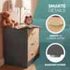 CASARIA® Nachttisch 2er Set 54x39x28cm Holz 3 Schubladen Produktbild-Vorschau 5