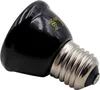 A black ceramic heat lamp bulb with a silver screw base, shown against a white background. Podgląd zdjęcia produktu