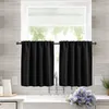 A kitchen window with black cafe curtains over a sink. Náhled obrázku produktu