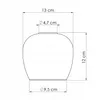 LUXOLAR Glasschirm E27 Bernstein Honigglas Ambra Kelchform Produktbild-Vorschau 5