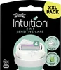 The image shows the packaging of Wilkinson Intuition Sensitive Care razor blades. Produktbild-Vorschau