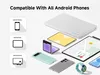 A collection of various Android devices and accessories, including phones, tablets, a laptop, and a smartwatch, arranged on a white background. The text 'Compatible With All Android Phones' is prominently displayed at the top. Anteprima dell’immagine prodotto