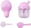 Four baby toy accessories are arranged in a two-by-two grid on a white background. Podgląd zdjęcia produktu
