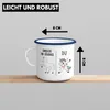 Trendation - 70. Geburtstag Frauen Emaille Tasse Einhorn Produktbild-Vorschau 3
