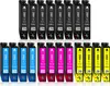 A collection of printer ink cartridges arranged in rows against a white background. Produktbild-Vorschau