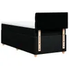 Boxspringbett mit Matratze Schwarz 80x200 cm Stoff Produktbild-Vorschau 6