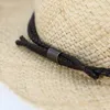 Fiebig Strohhut Fedora mit doppeltem Kunstlederband Natur Produktbild-Vorschau 2