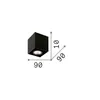 Moderne Deckenleuchte Mood Square Aluminium Weiß 1 Licht Produktbild-Vorschau 3
