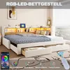 Flieks slaapbank 90x200 cm met uitschuifbaar bed, beklede Productafbeelding-voorbeeld 8