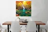 MuchoWow® Poster Steine - Baum - Wasserfall - Herbst - Rot Produktbild-Vorschau 2