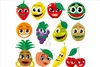 Wallario Poster - Obst-Smilies im Comic-Stil - Lustige Produktbild-Vorschau 1