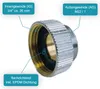Übergangsstück Adapter Armatur Wasserhahn Messing verchromt Produktbild-Vorschau 2