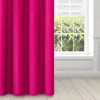 A pink curtain is shown in front of a window with greenery visible outside. Produktbild-Vorschau
