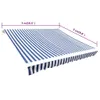 vidaXL Markisenbespannung Canvas Blau & Weiß 5x3 m Produktbild-Vorschau 4