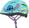 A blue children's bicycle helmet with a Stitch character design. Produktbild-Vorschau