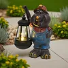 Solar Maulwurf Figur mit Laterne | LED Gartenfigur 21 cm Produktbild-Vorschau 3