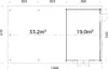 Palmako Gartenhaus Irene 21,9+5,2 m² - 44 mm grau Produktbild-Vorschau 6