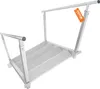 A silver aluminum alloy boat ladder with two handrails is shown against a white background. Produktbild-Vorschau