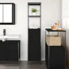 vidaXL Badschrank mit Regalen Schwarz Eichen-Optik Produktbild-Vorschau 3
