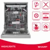 SHARP QW-NA25GF44BS-DE Freistehender Geschirrspüler mit Produktbild-Vorschau 4