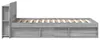 vidaXL Bettgestell mit Stauraum Grau Sonoma 100 x 200 cm Produktbild-Vorschau 4