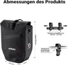 Wiltec Gepäckträgertasche schwarz, Fahrradtasche Produktbild-Vorschau 3