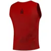 Rückansicht des OMKA 6er-Sets Sportroter Bib betont komfortable Passform, atmungsaktives Polyester-Mesh und ärmelloses Design für alle Athleten beim Training. Jetzt kaufen. Produktbild-Vorschau