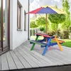 COSTWAY Sitzgruppe Holz Kinder Sitzgarnitur Kindermöbel mit Produktbild-Vorschau 8