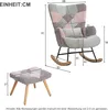 okwish Schaukelstuhl Sessel mit Fußhocker, Metallgestell Produktbild-Vorschau 7