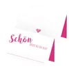 itenga 24 x Tischkarten "Schön dass du da bist" pink / Produktbild-Vorschau 1