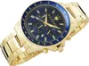 A close-up shot of a gold Maserati watch with a blue dial. Produktbild-Vorschau