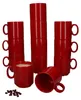 12er Set Event Kaffeebecher 250ml rot Porzellan-Tassen Produktbild-Vorschau 1