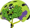 A green bicycle helmet with a Hulk graphic. Produktbild-Vorschau