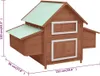 vidaXL Pollaio moka e bianco 150x96x110 cm in legno Anteprima dell’immagine prodotto 9