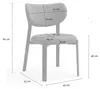 CALICOSY -  2er-Set Stoffstühle mit Beinen in Holzoptik H77 Produktbild-Vorschau 7