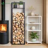 VOUNOT® Verstellbare Kaminholzregal 45 x 32 x 170 cm, 3 Produktbild-Vorschau 2