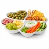 Servierplatte Herz 24 cm Weiß – 4-geteilt, Porzellan Dip Produktbild-Vorschau 1