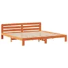 vidaXL Massivholzbett ohne Matratze Wachsbraun 200x200 Produktbild-Vorschau 5