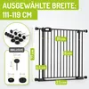 Bomi Treppenschutzgitter ohne Bohren, 111-119 cm, flacher Produktbild-Vorschau 2